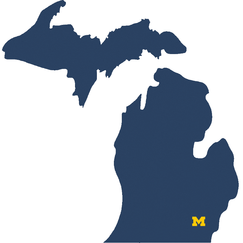 Go Blue Michigan Wolverines Sticker by University of Michigan